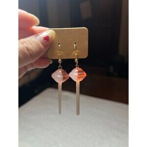 Colorful Lollipop Design Dangle Earrings Cute Simple Style Acrylic Jewelry Sweet